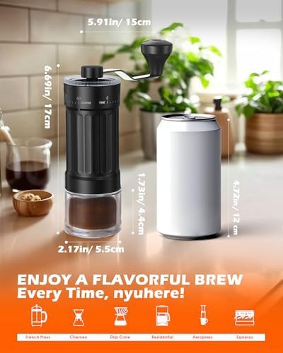 Portable hand coffee bean mill with 40 settings — photo 3