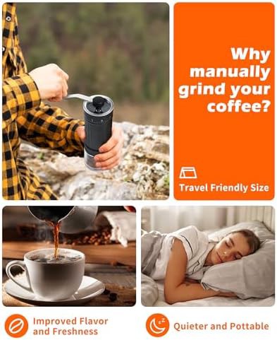 Portable hand coffee bean mill with 40 settings — photo 4