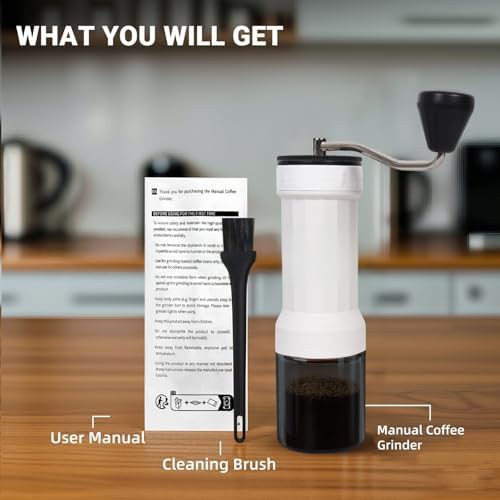 Compact hand coffee bean mill with crank — photo 5