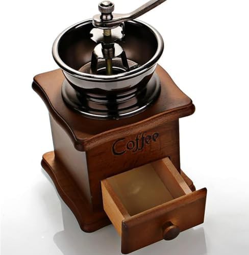 Dark brown wooden manual coffee mill — photo 4