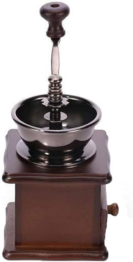 Dark brown wooden manual coffee mill — photo 5