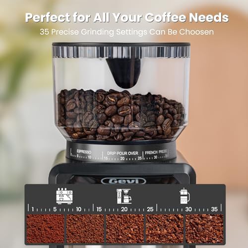 Anti-static electric espresso grinder in black — photo 4