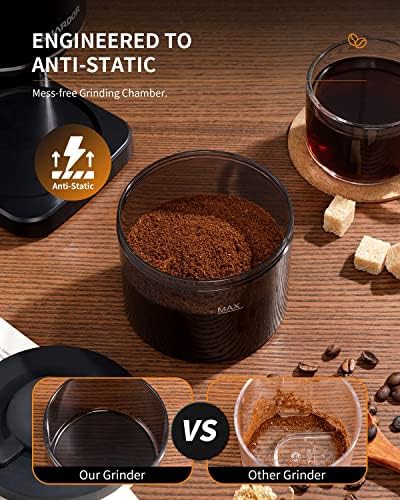 Large black anti static conical burr grinder — photo 5