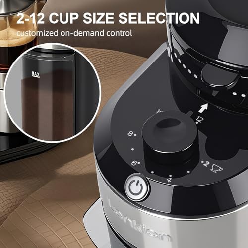 Lonkion adjustable burr grinder for twelve cups — photo 5
