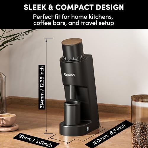 Electric Stepless Conical Burr Coffee Grinder — photo 5