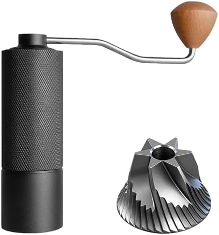 Black stainless steel manual coffee grinder
