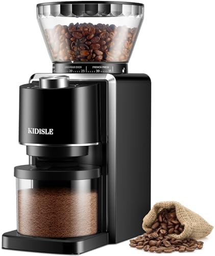 Black anti static conical burr grinder