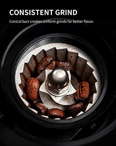 Black anti static conical burr grinder — photo 3