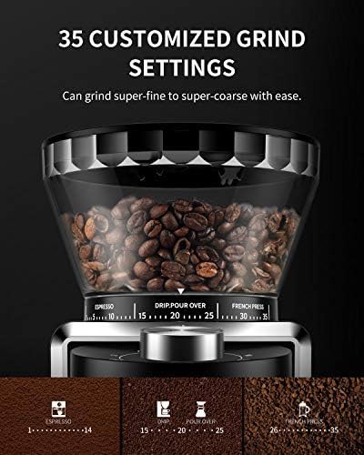 Black anti static conical burr grinder — photo 4