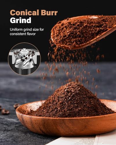 Electric conical burr grinder with timer — photo 4