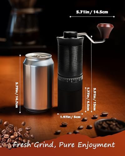 Aluminum manual coffee grinder with 35 settings — photo 3