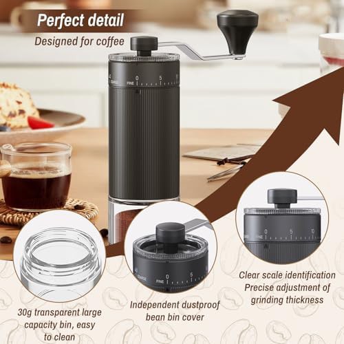 Manual ceramic travel grinder with crank — photo 4