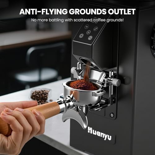 Stainless flat burr grinder with auto tamper — photo 4