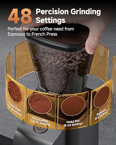 Black anti-static espresso grinder with self-cleaning burr — photo 3