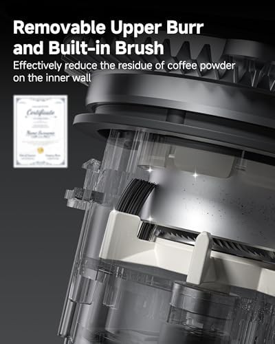 Black anti-static espresso grinder with self-cleaning burr — photo 4