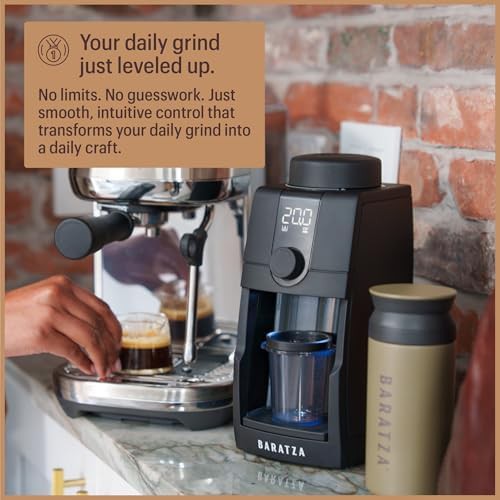 Stepless black espresso coffee grinder — photo 3