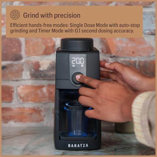 Stepless black espresso coffee grinder — photo 5