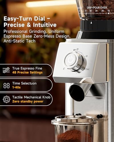 Conical burr espresso grinder for home use — photo 5