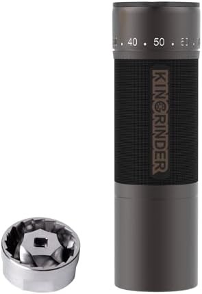 Iron gray bent handle pour over grinder