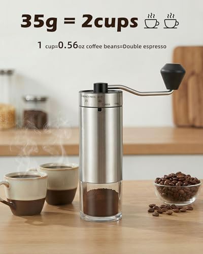 Travel hand coffee mill with ceramic conical burr — photo 3