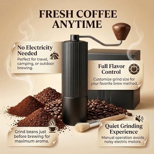 Aluminum manual grinder with walnut handle — photo 4