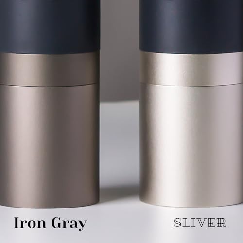 Silver straight handle manual coffee grinder — photo 5