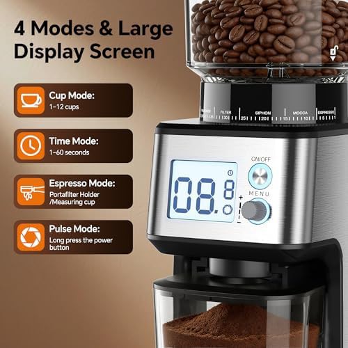 Automatic conical burr with LED display — photo 3