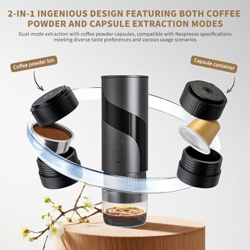 Rechargeable travel coffee maker and frother set — photo 4