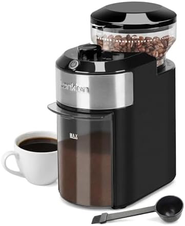 Lonkion gloss black anti static coffee grinder