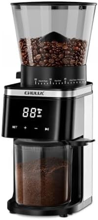 Electric conical burr grinder with timer