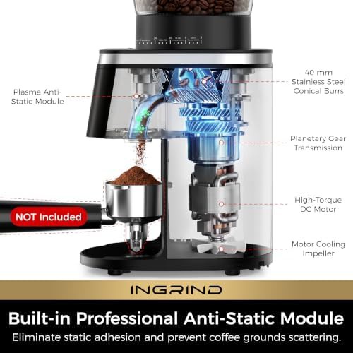 Electric conical burr grinder with timer — photo 4