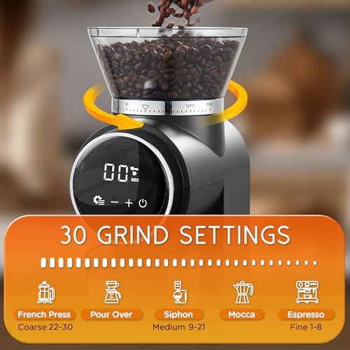 Stainless Steel Touch Panel Conical Grinder — photo 3