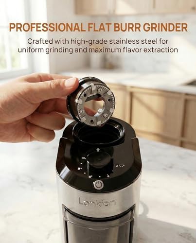 Lonkion black anti static bean grinder — photo 3