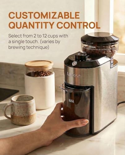 Lonkion black anti static bean grinder — photo 4
