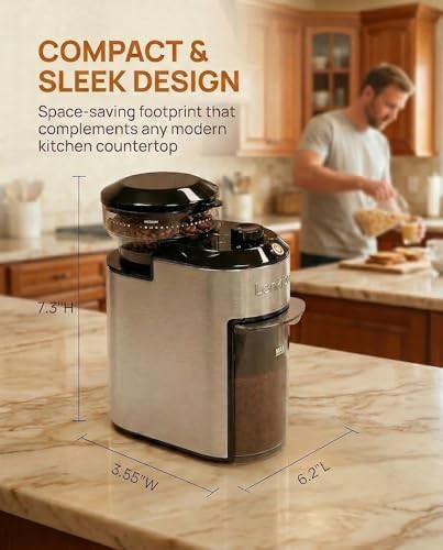 Lonkion black anti static bean grinder — photo 5