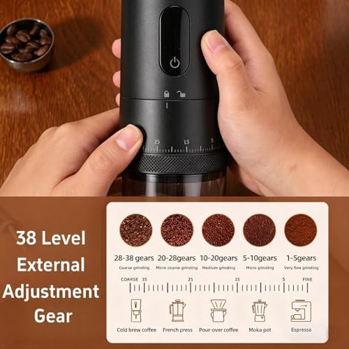 Cordless rechargeable travel bean grinder — photo 3
