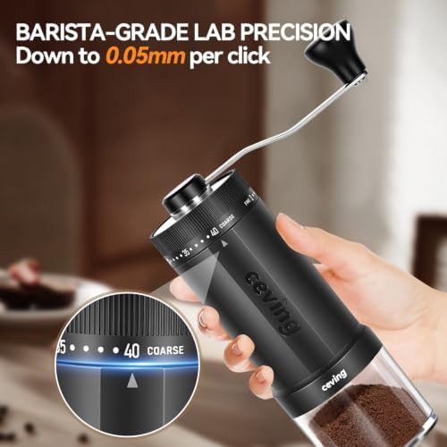 Large manual coffee grinder in gray — photo 3