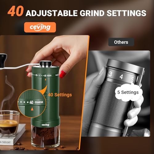 Camping manual coffee grinder in green — photo 4