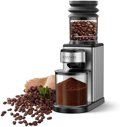 Conical burr espresso grinder with timer function