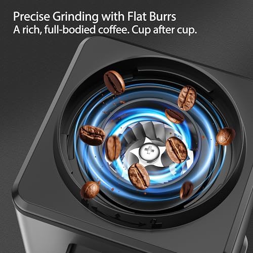 Conical burr espresso grinder with timer function — photo 4