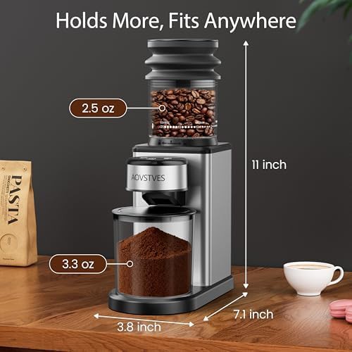 Conical burr espresso grinder with timer function — photo 5