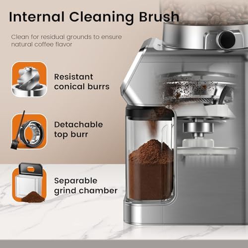 Electric conical burr grinder with touchscreen — photo 5