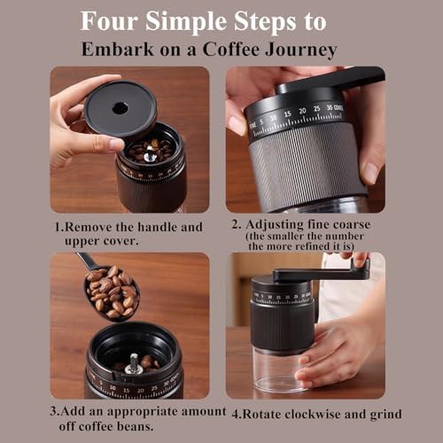 Dark black portable manual hand mill — photo 5